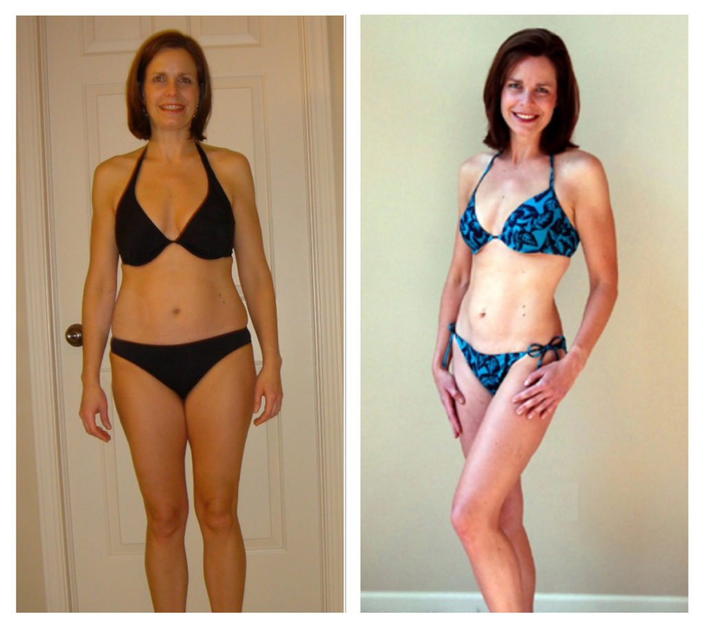 woman before and after weight lifting results